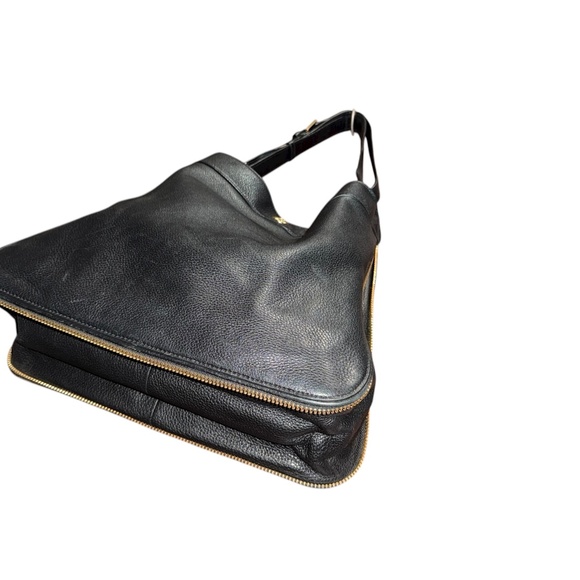 Tory Burch Robinson Black Pebbled Leather Hobo Bag - Picture 5 of 15